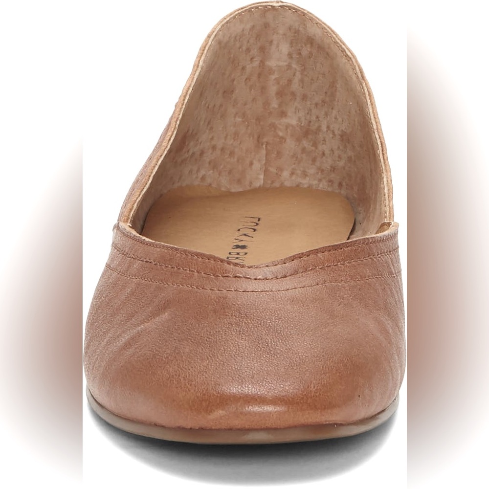 NWT Lucky Brand Leather Alba Skimmer Flats in Umber (Sable Brown) Size 9 1/2 9.5 - Picture 5 of 9